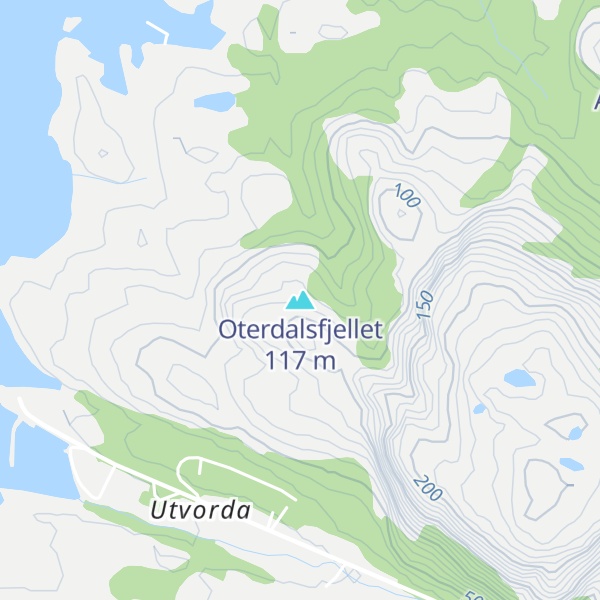 Map of Oterdalsfjellet