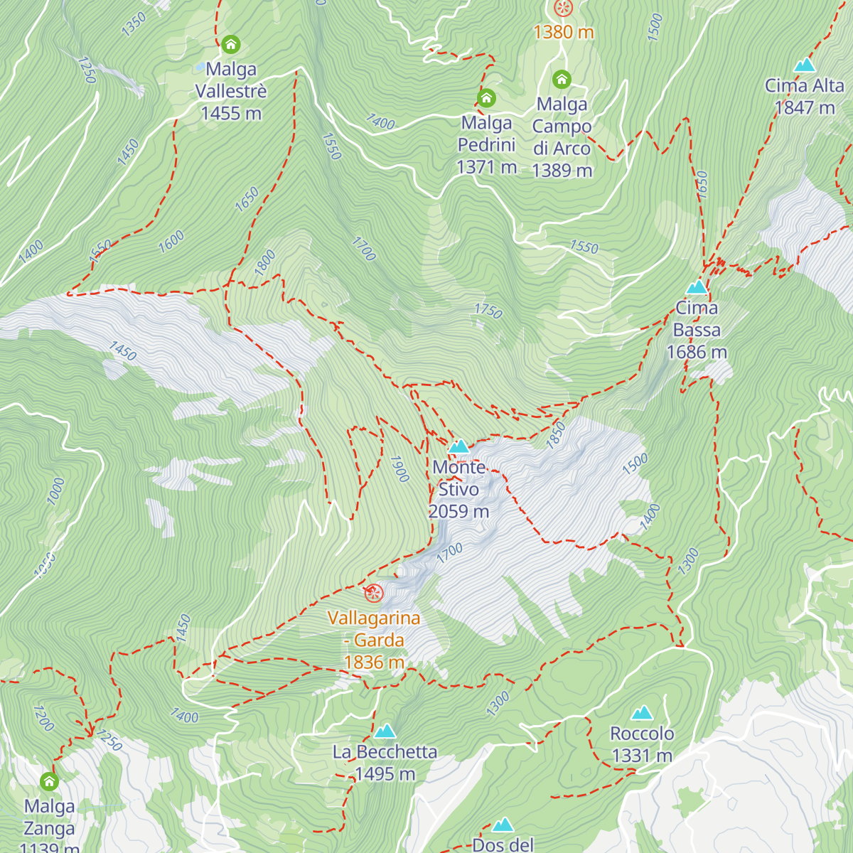 Rifugio Stivo Prospero Marchetti map