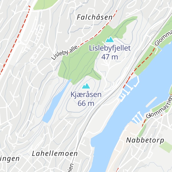 Map of Kjæråsen