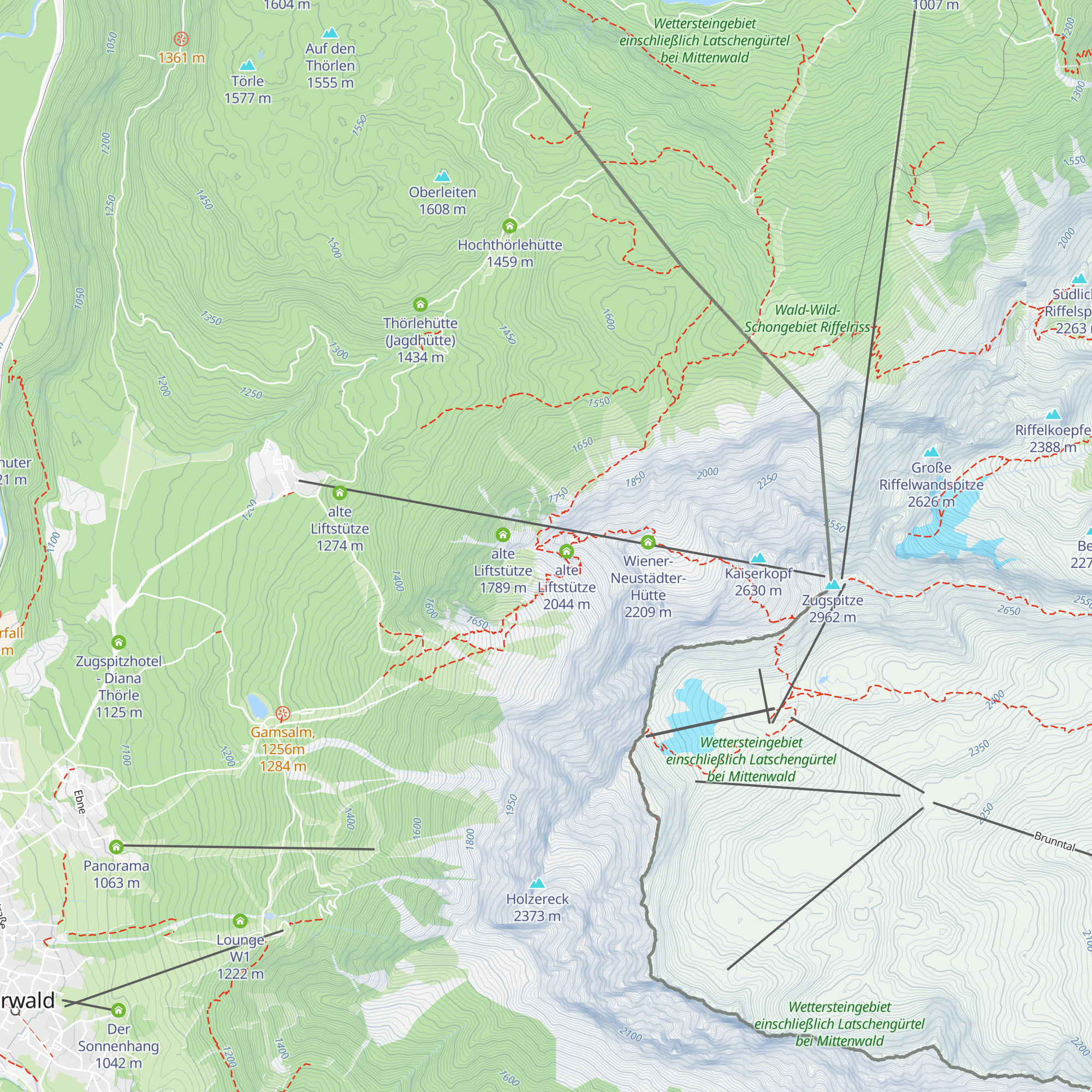 alte Liftstütze map