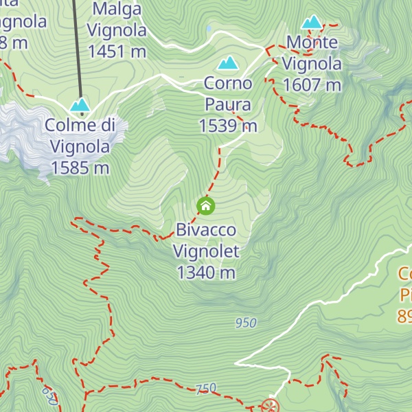 Map of Bivacco Vignolet