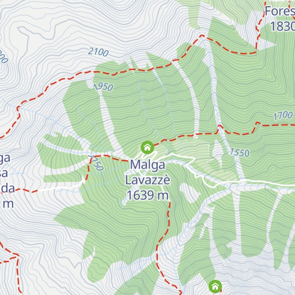 Map of Malga Lavazzè