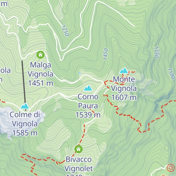 Map of Corno Paura