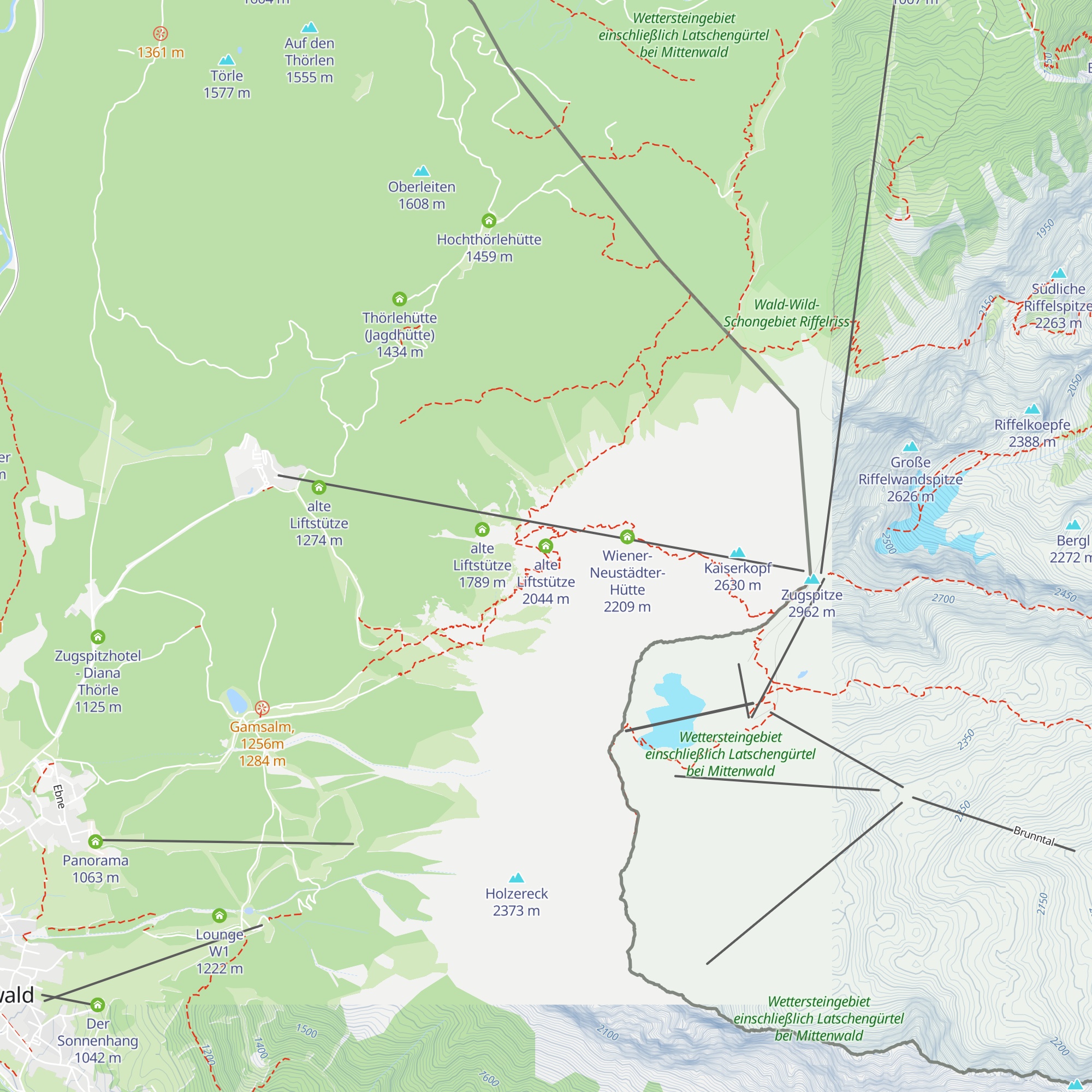 alte Liftstütze map