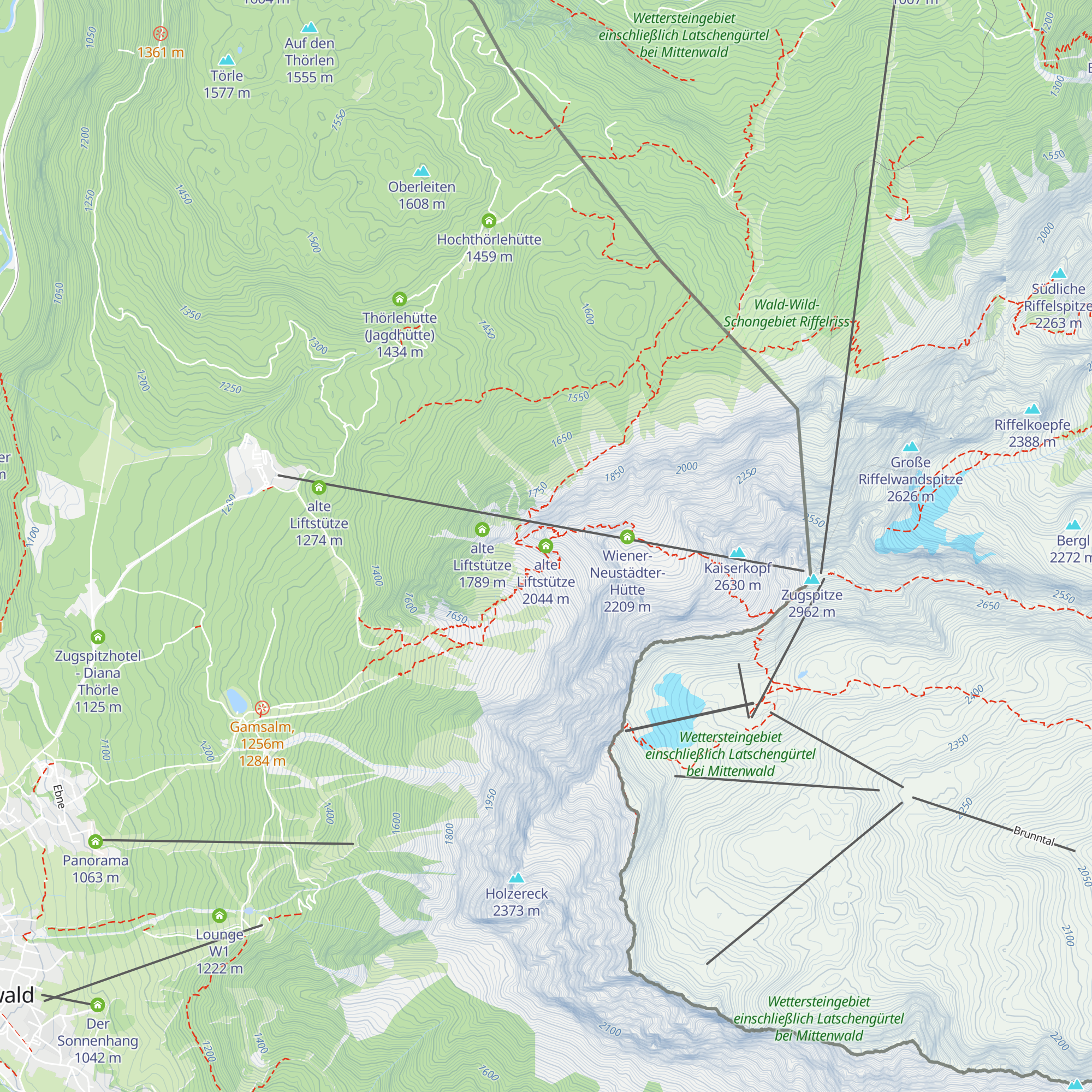 alte Liftstütze map