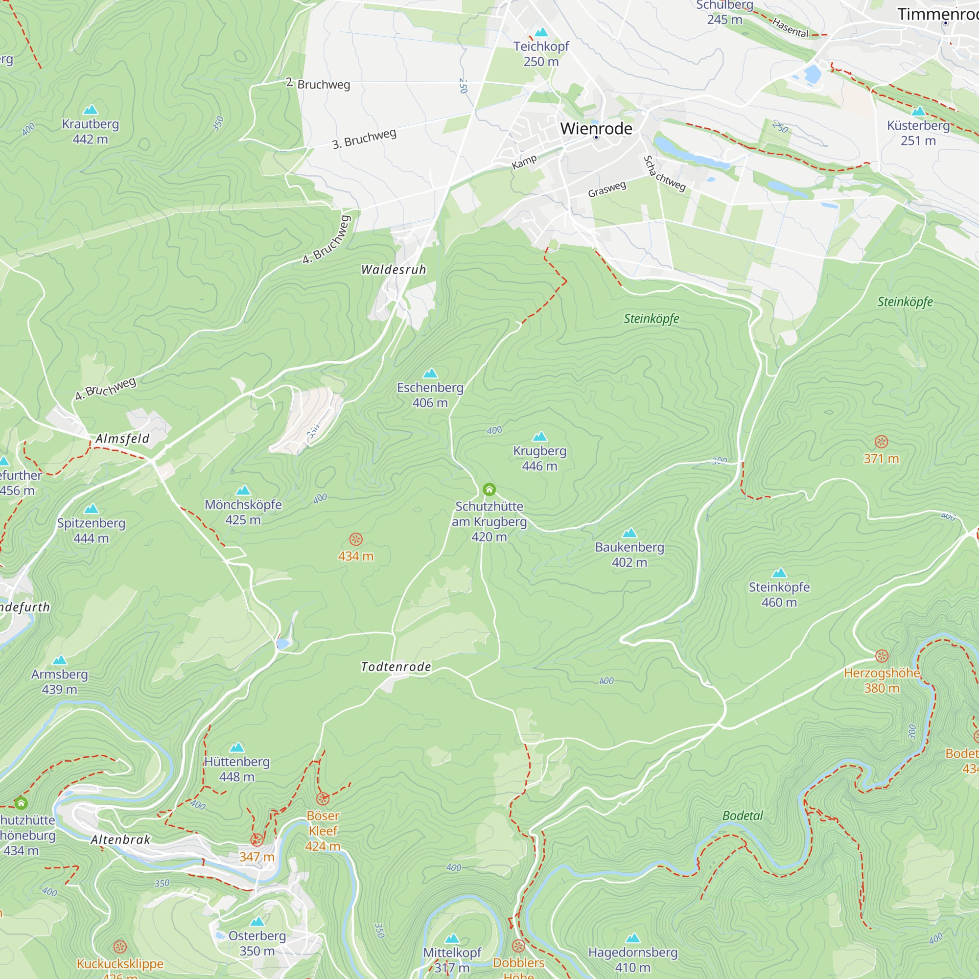 Schutzhütte am Krugberg map