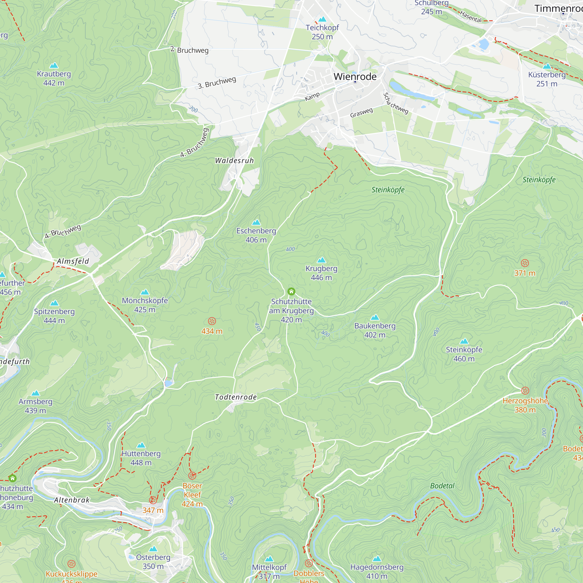 Schutzhütte am Krugberg map