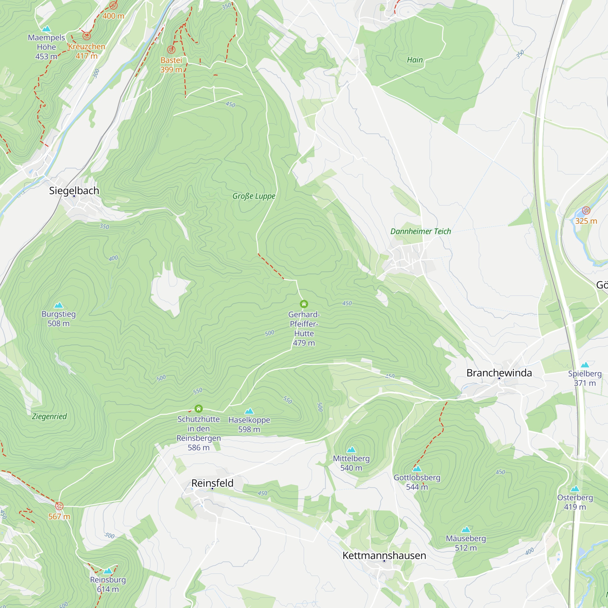 Gerhard-Pfeiffer-Hütte map