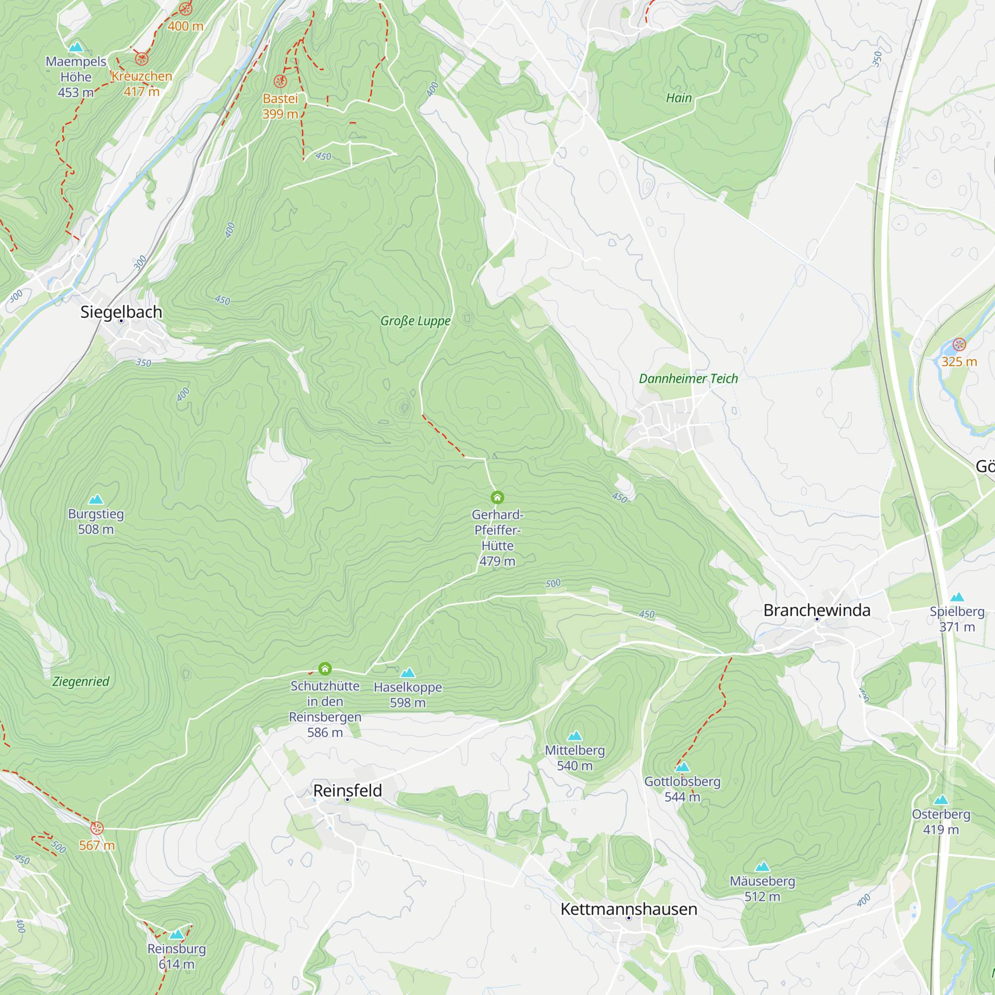 Gerhard-Pfeiffer-Hütte map