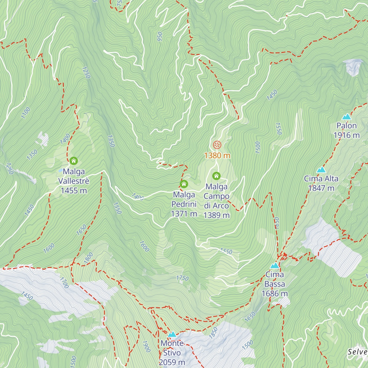 Malga Pedrini map