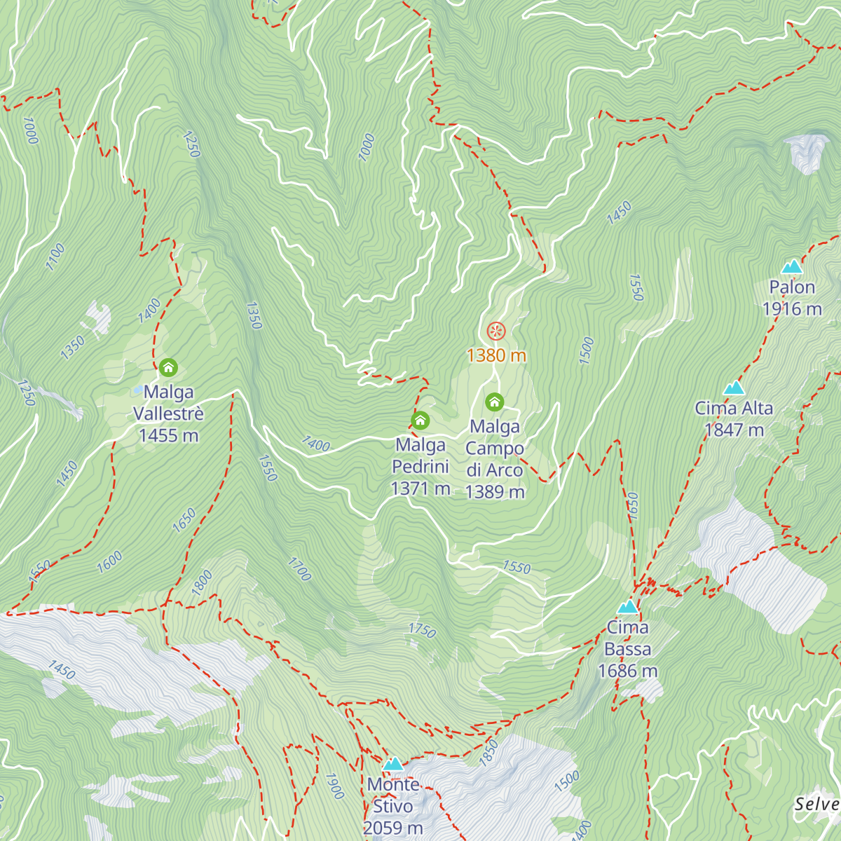 Malga Pedrini map