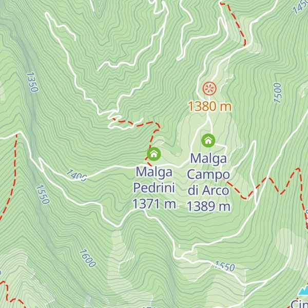 Map of Malga Pedrini