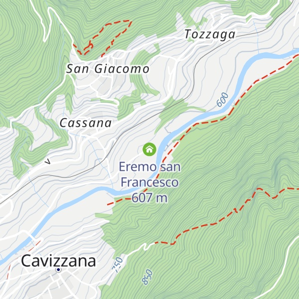 Map of Eremo san Francesco