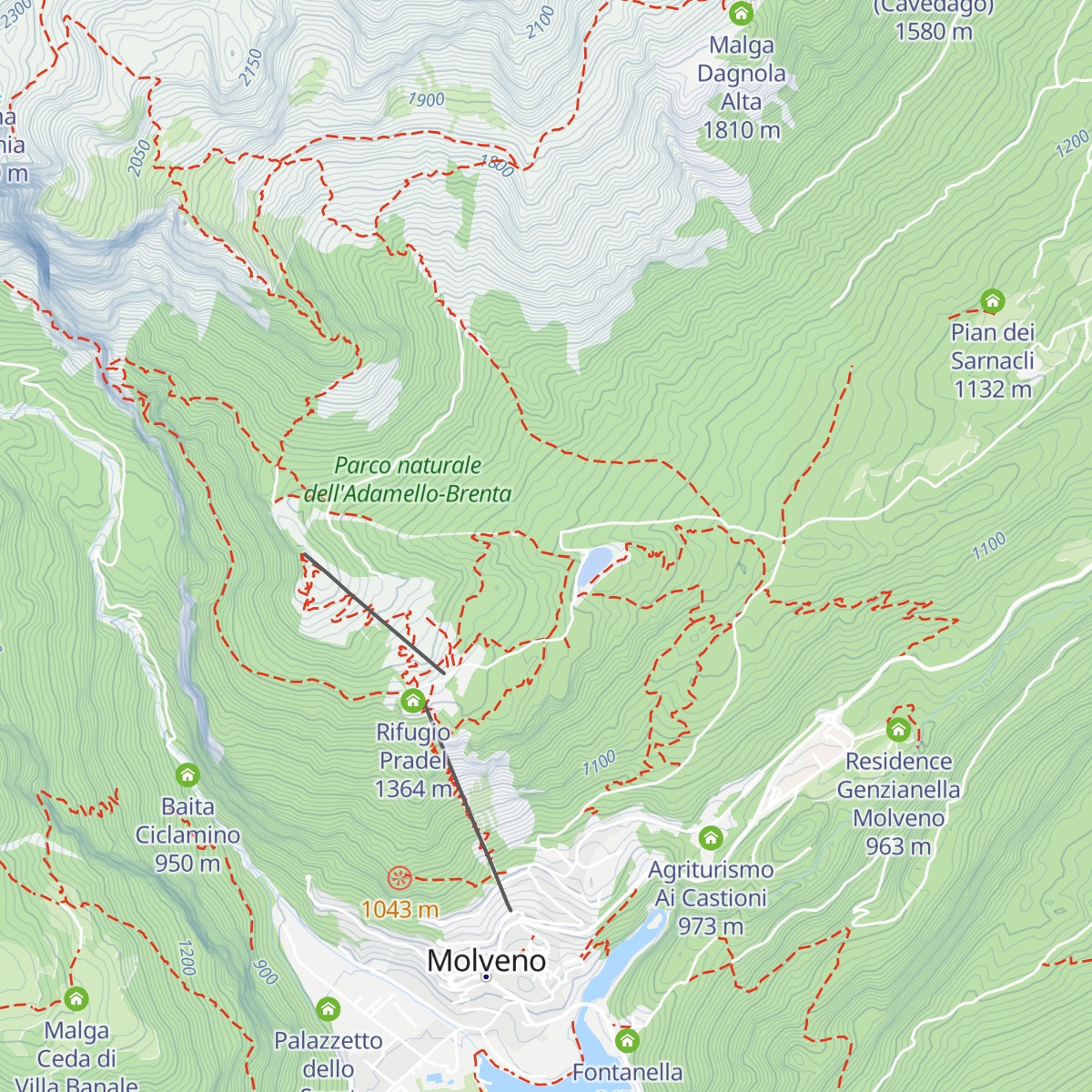 Baita Pineta map
