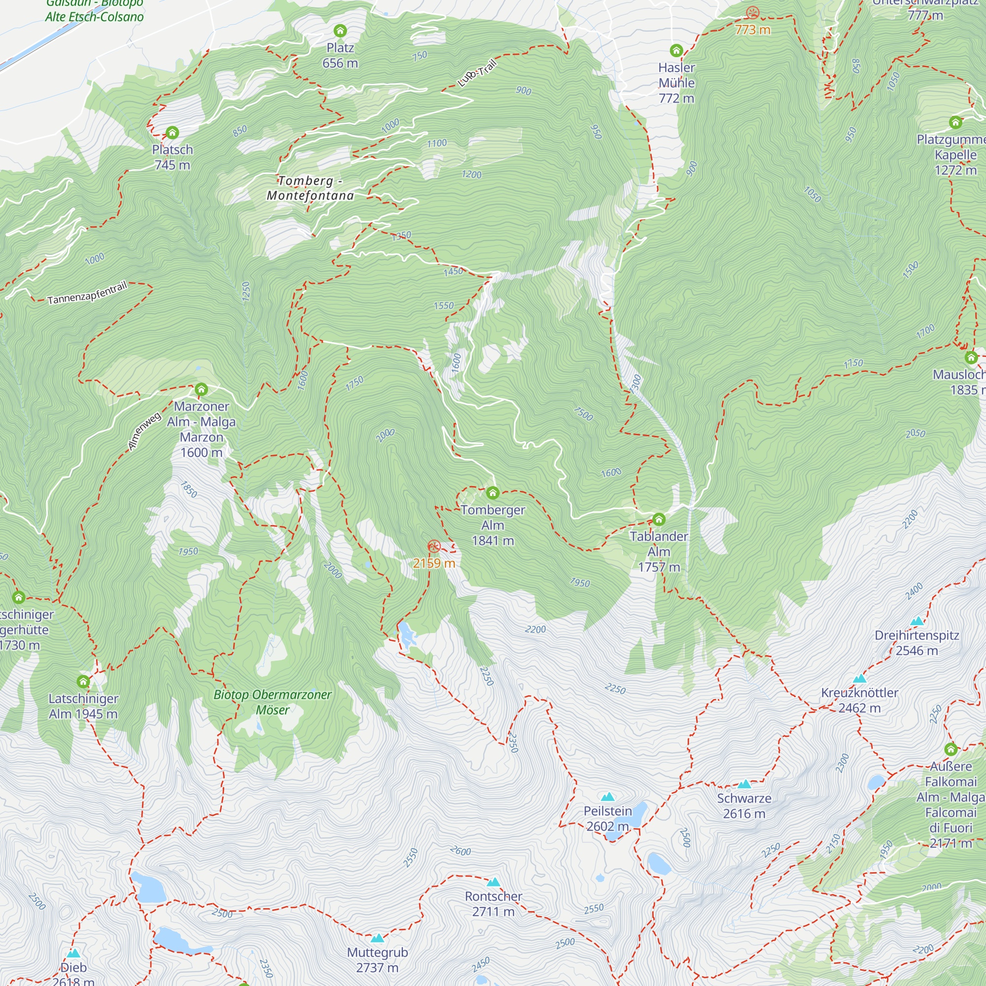 Tomberger Alm map