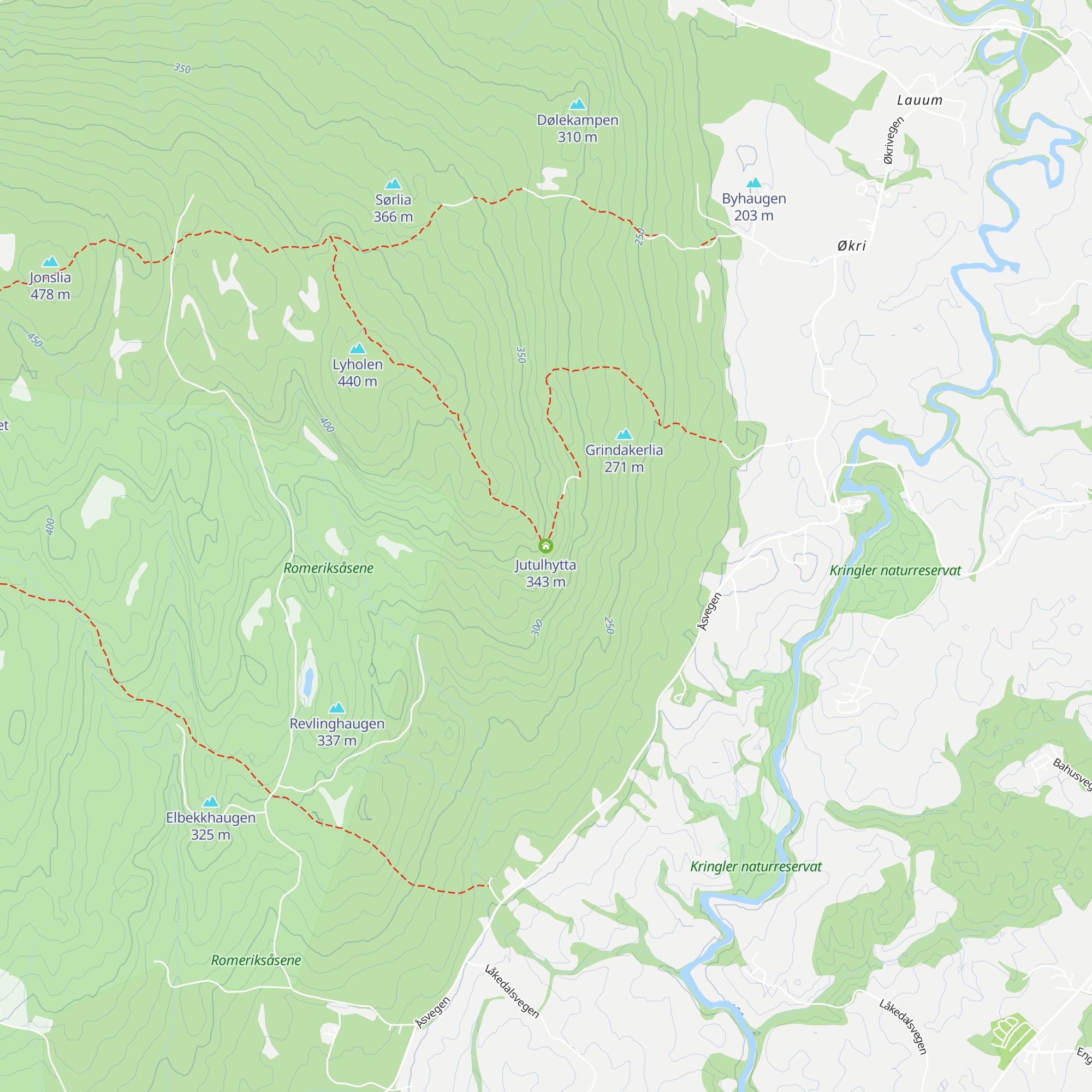 Jutulhytta map