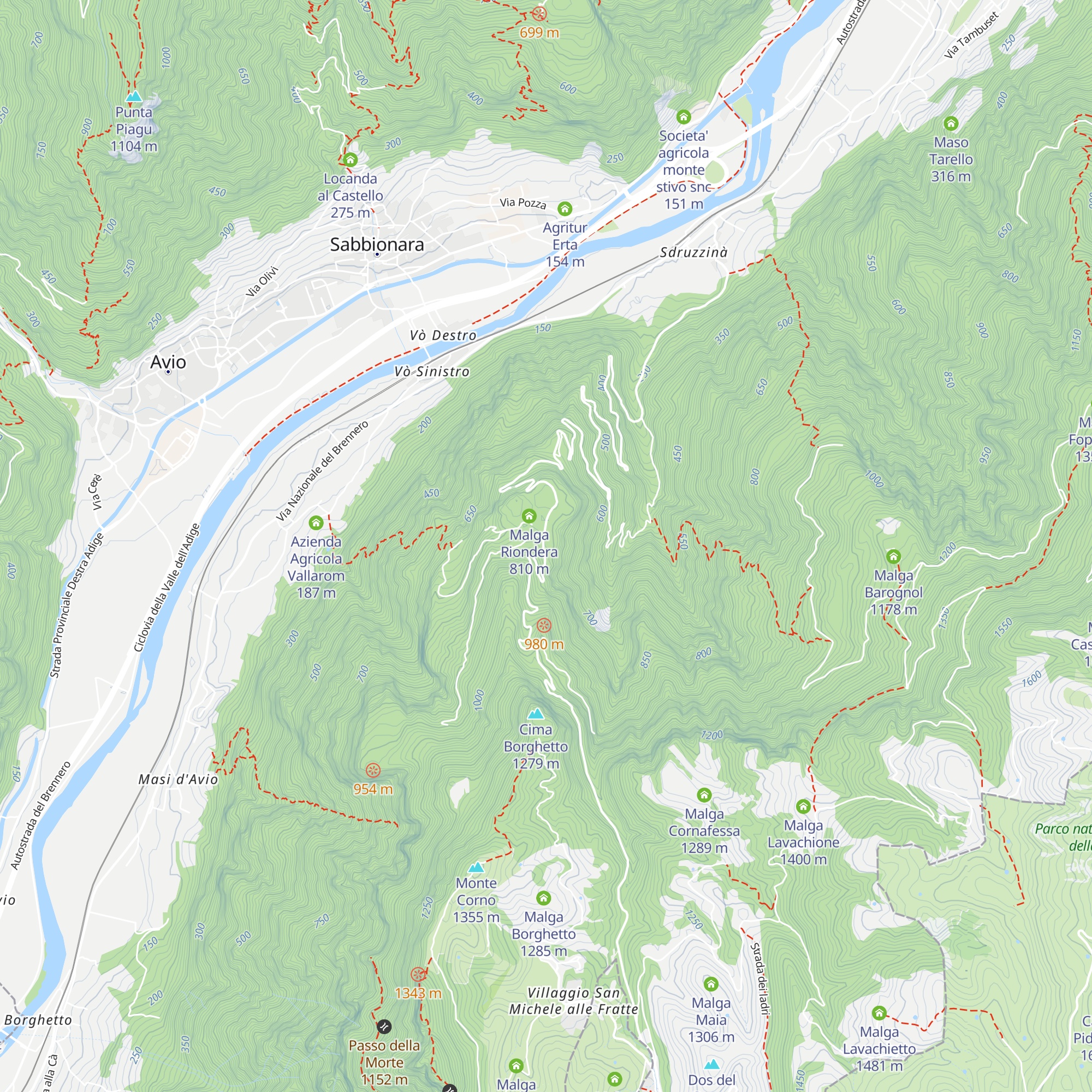 Agritur Malga Riondera map