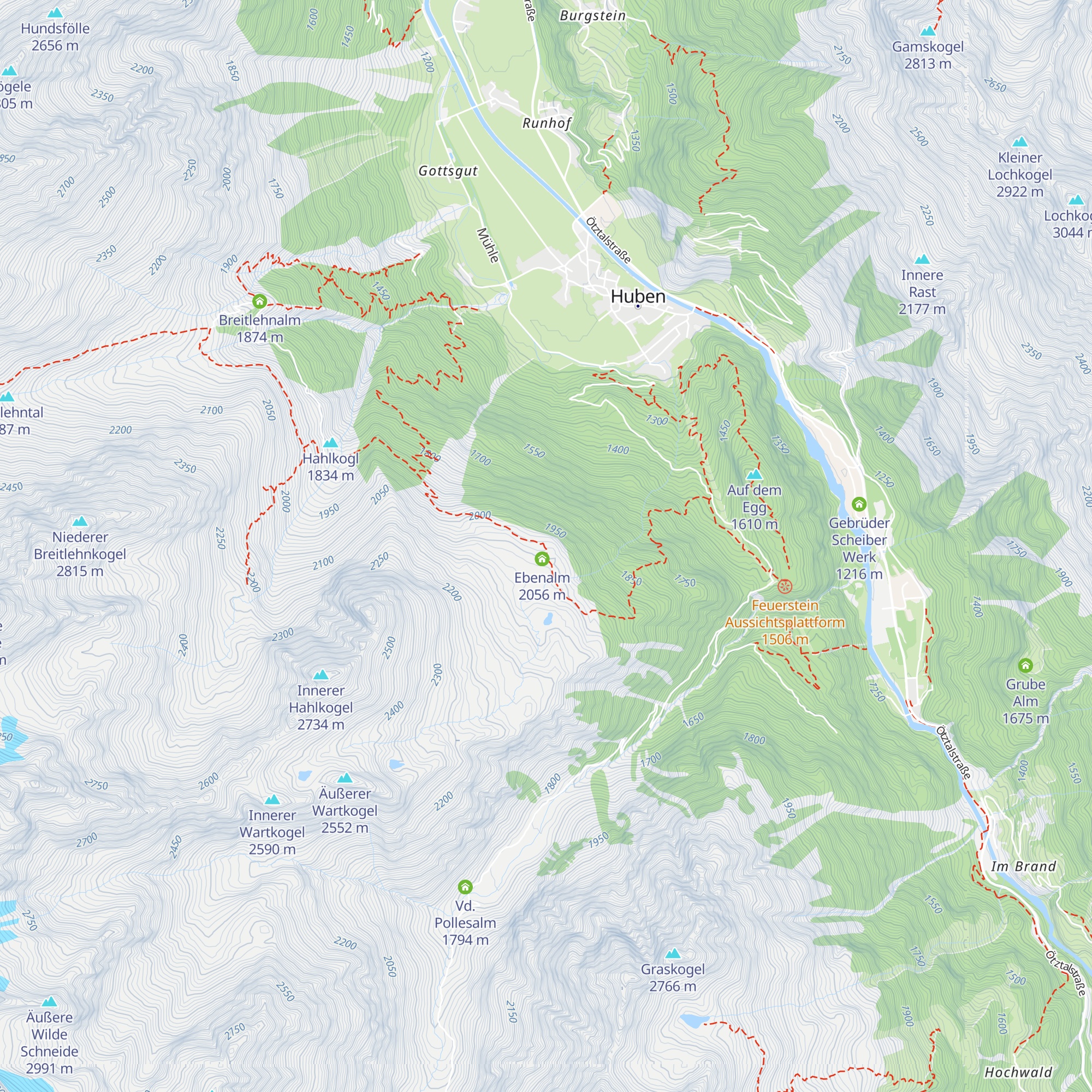 Hahlkogelhaus (closed) map