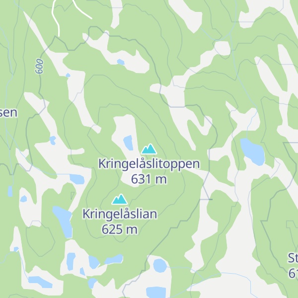 Map of Kringelåslitoppen