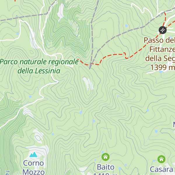 Map of Monte Cornetto