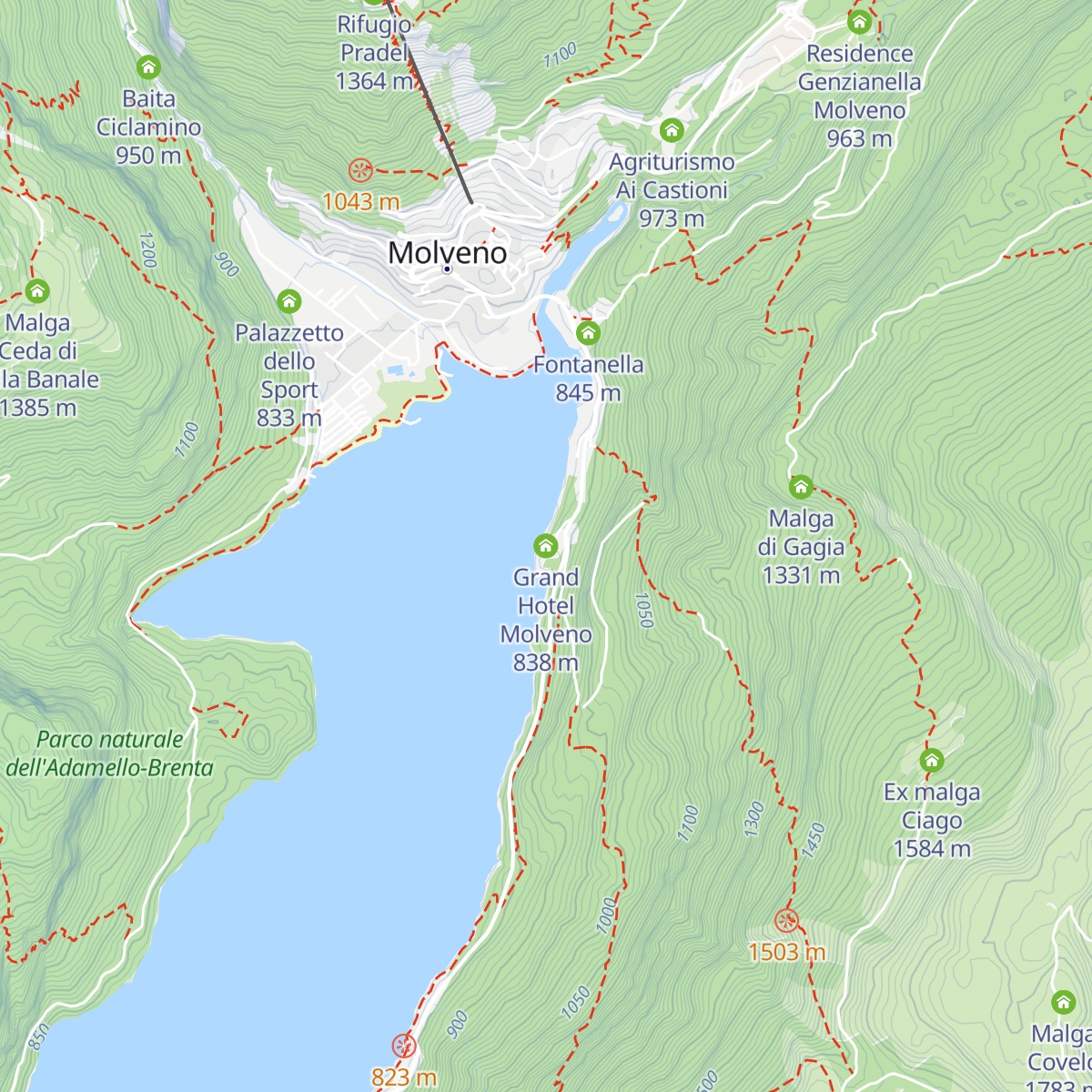 Grand Hotel Molveno map