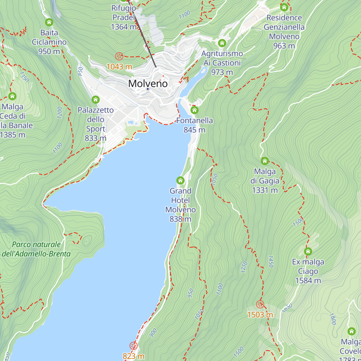 Grand Hotel Molveno map