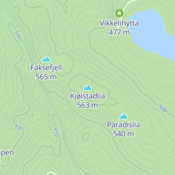 Map of Kjølstadlia