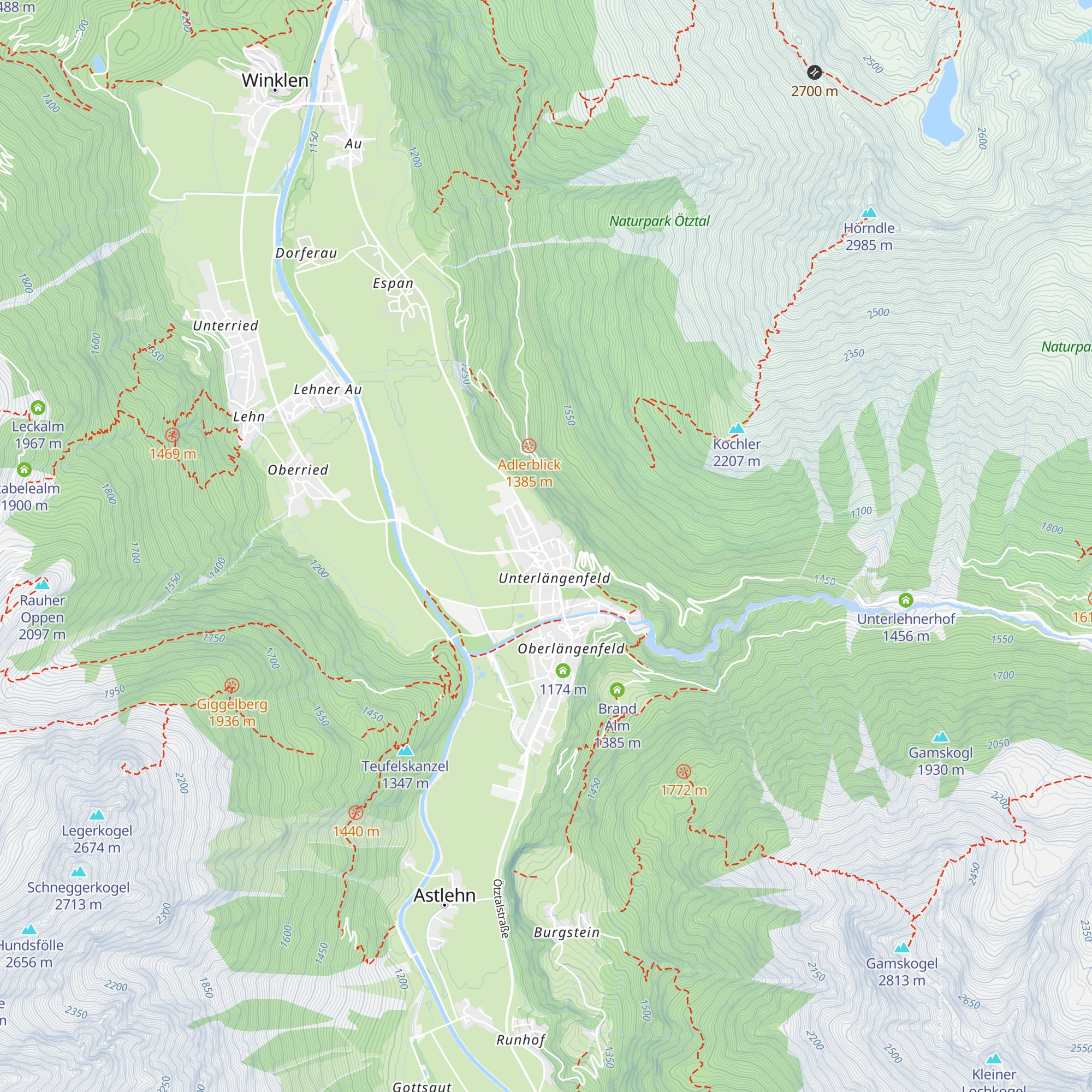 Sünderalm map