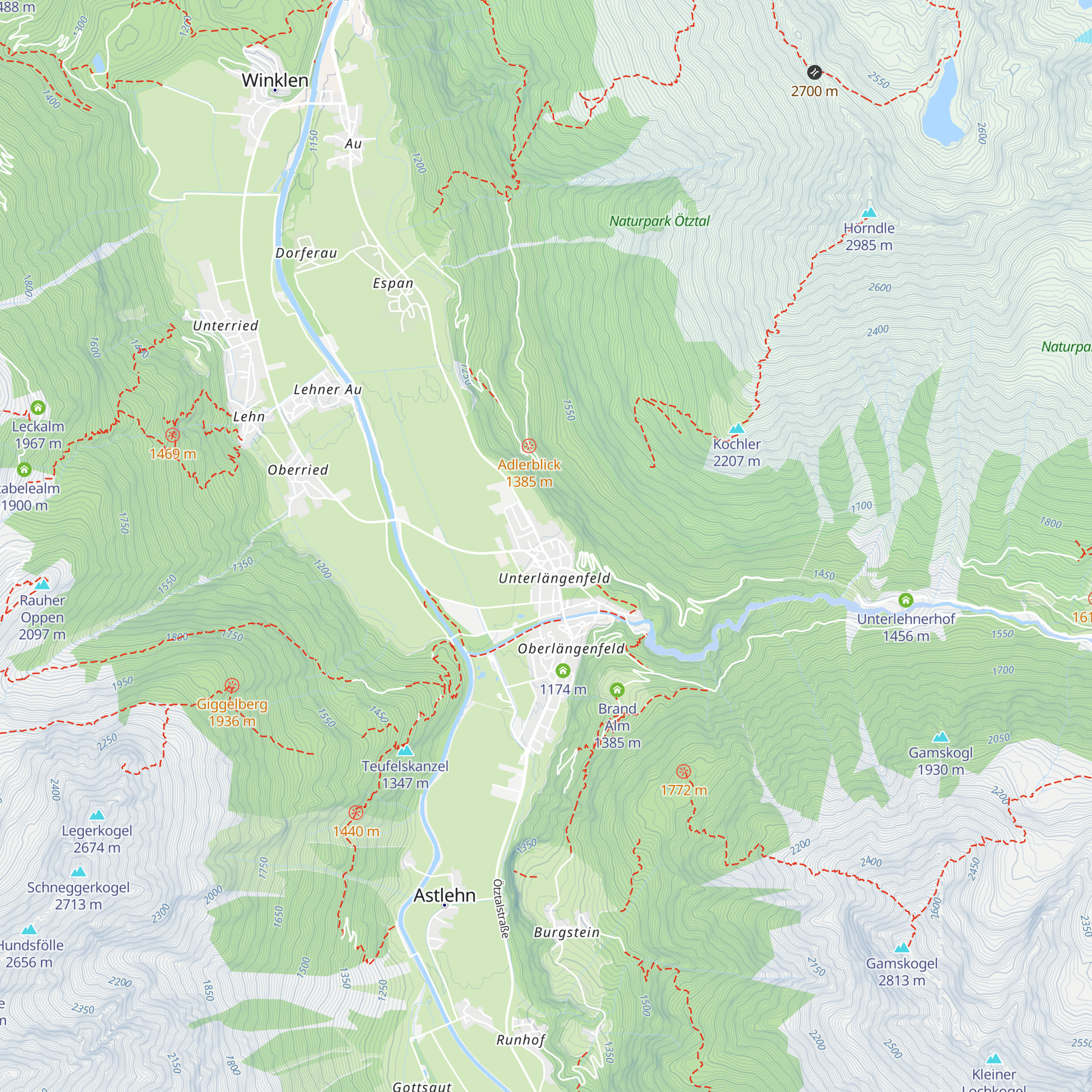 Sünderalm map