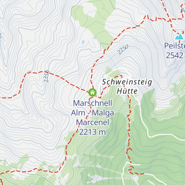 Map of Marschnell Alm - Malga Marcenel