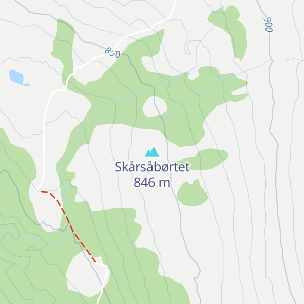 Map of Skårsåbørtet