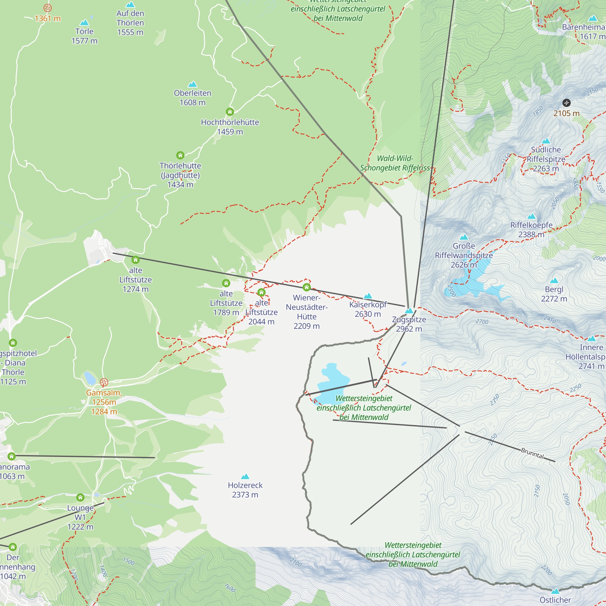 alte Liftstütze map