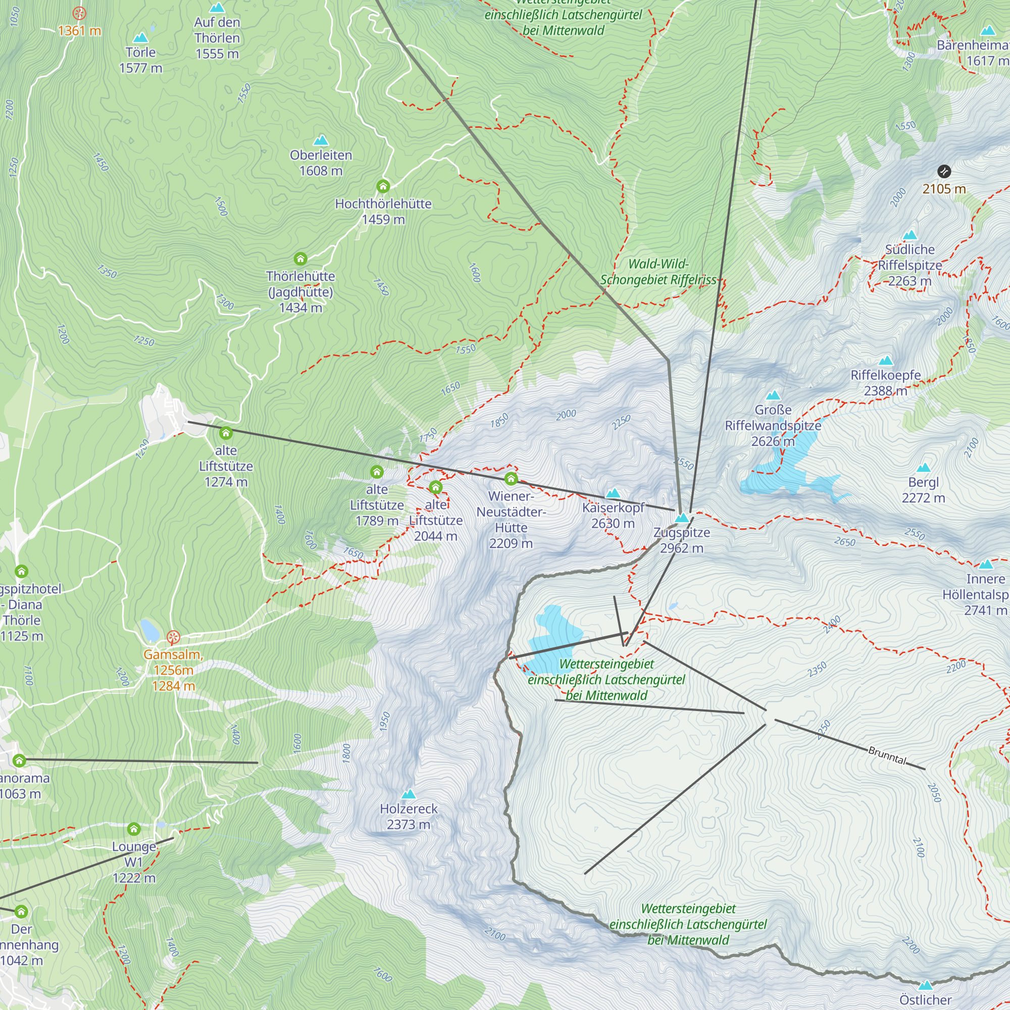alte Liftstütze map