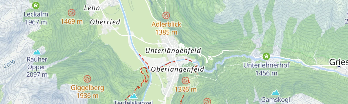 Map of the start of Rennradtour - Längenfeld - Gries/Winnebach