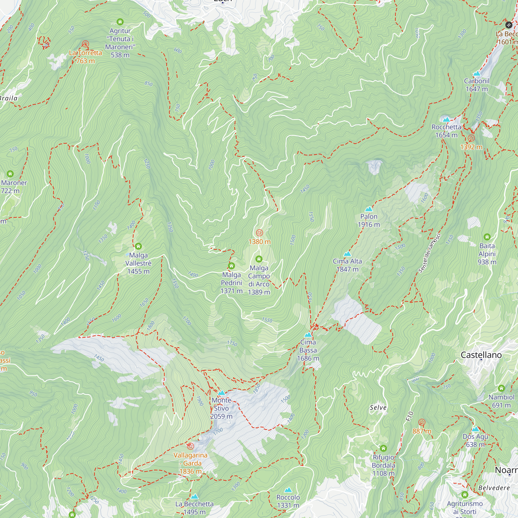 Malga Campo di Arco map
