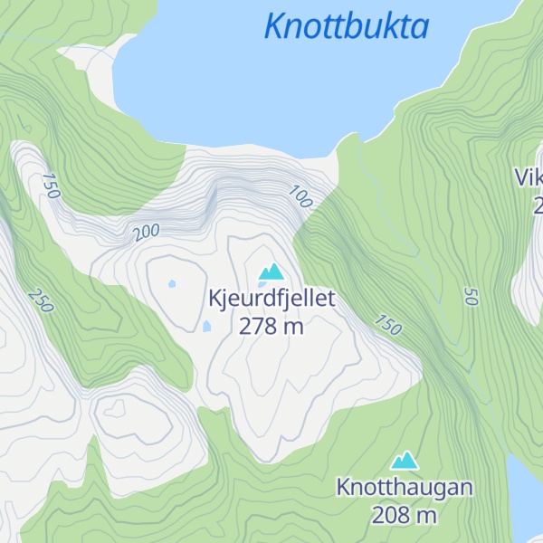 Map of Kjeurdfjellet