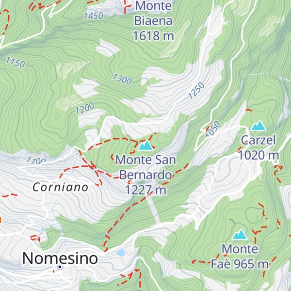Map of Monte San Bernardo