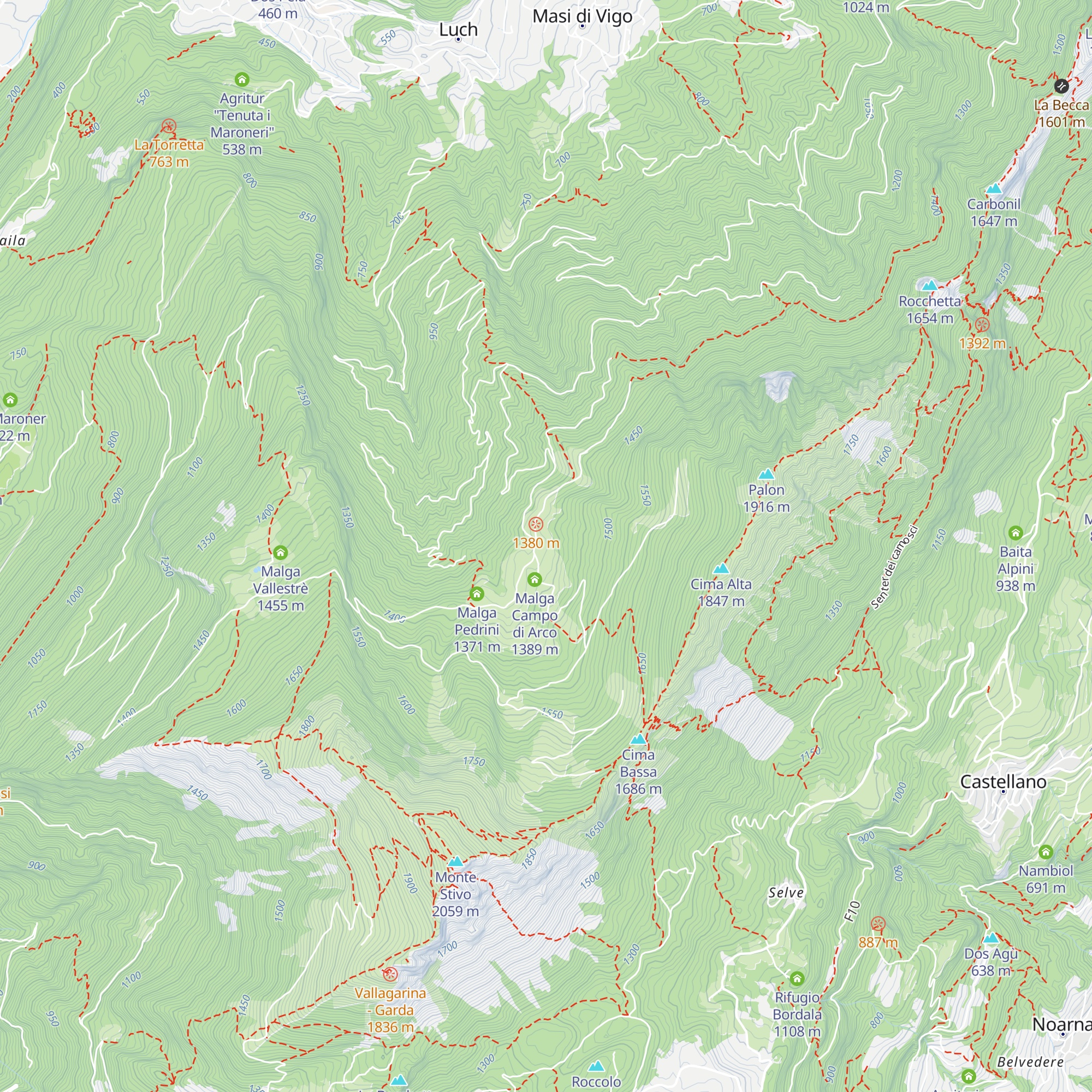 Malga Campo di Drena map