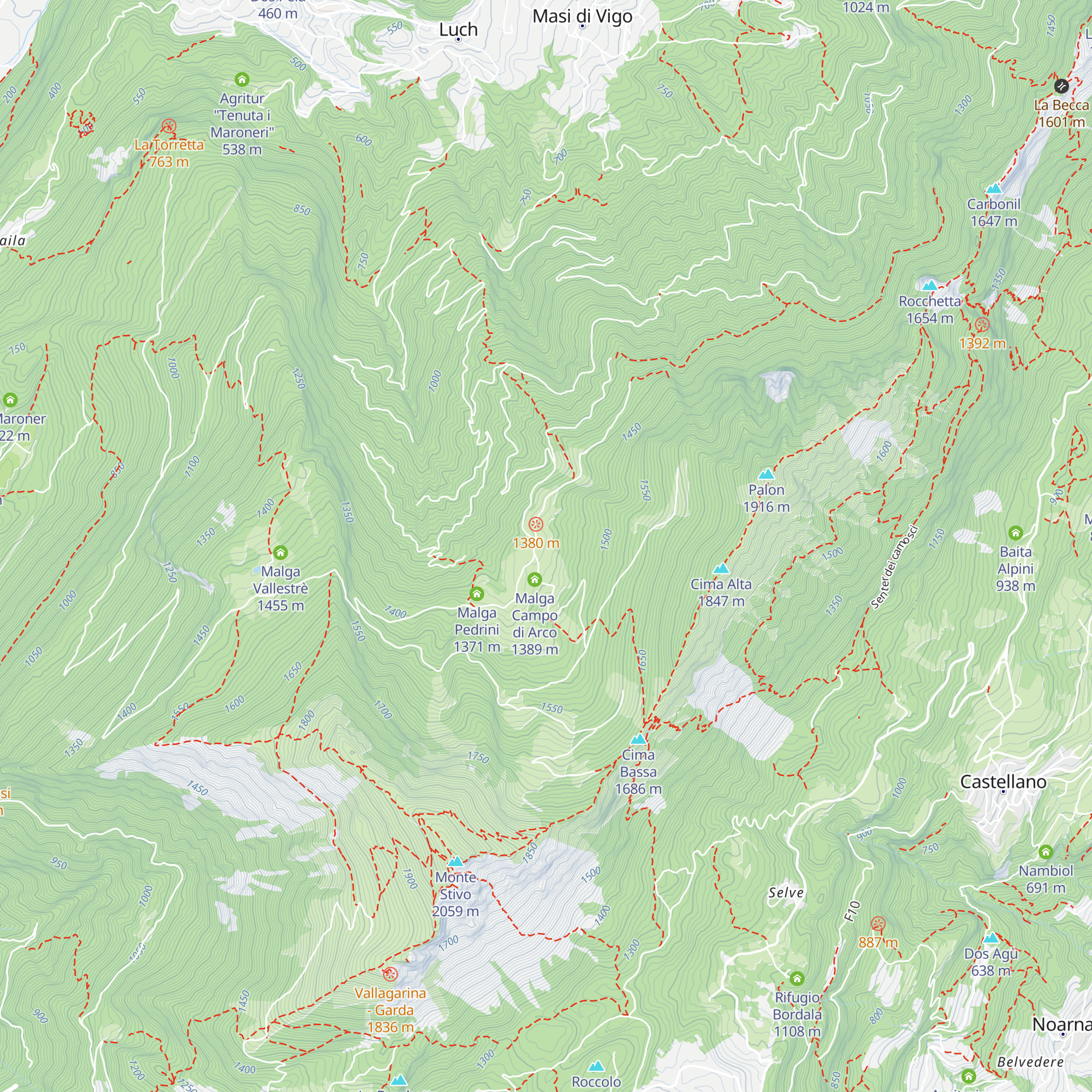 Malga Campo di Drena map