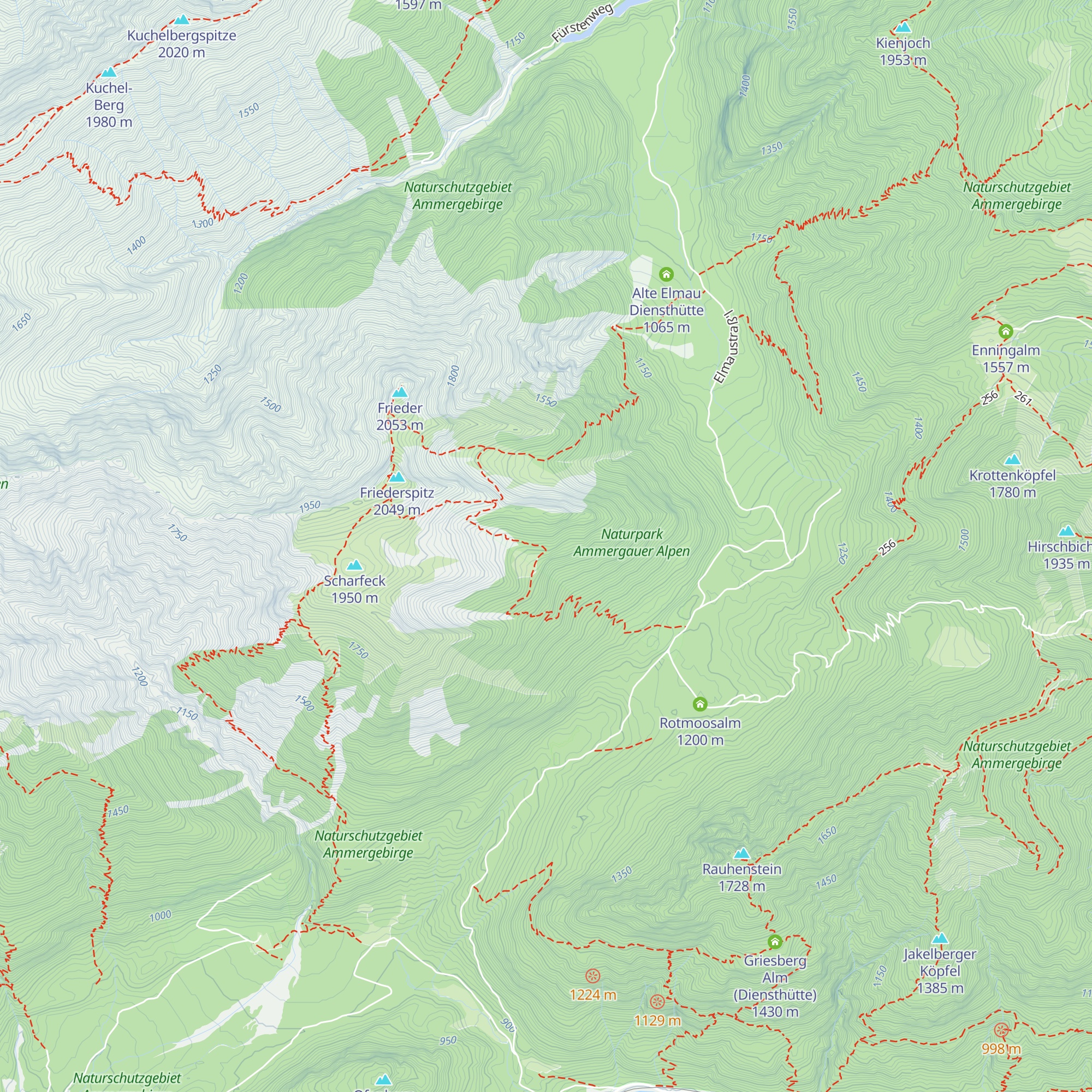 Frieder-Alm map