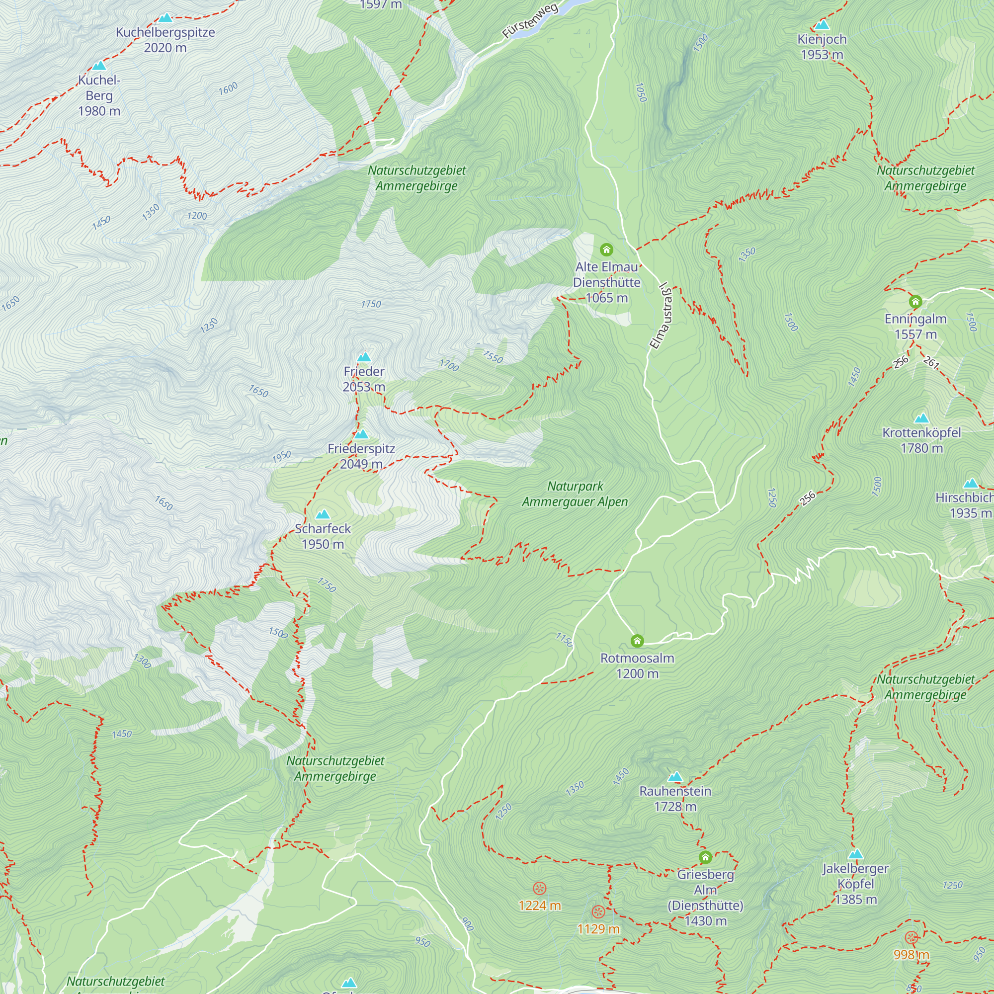 Frieder-Alm map