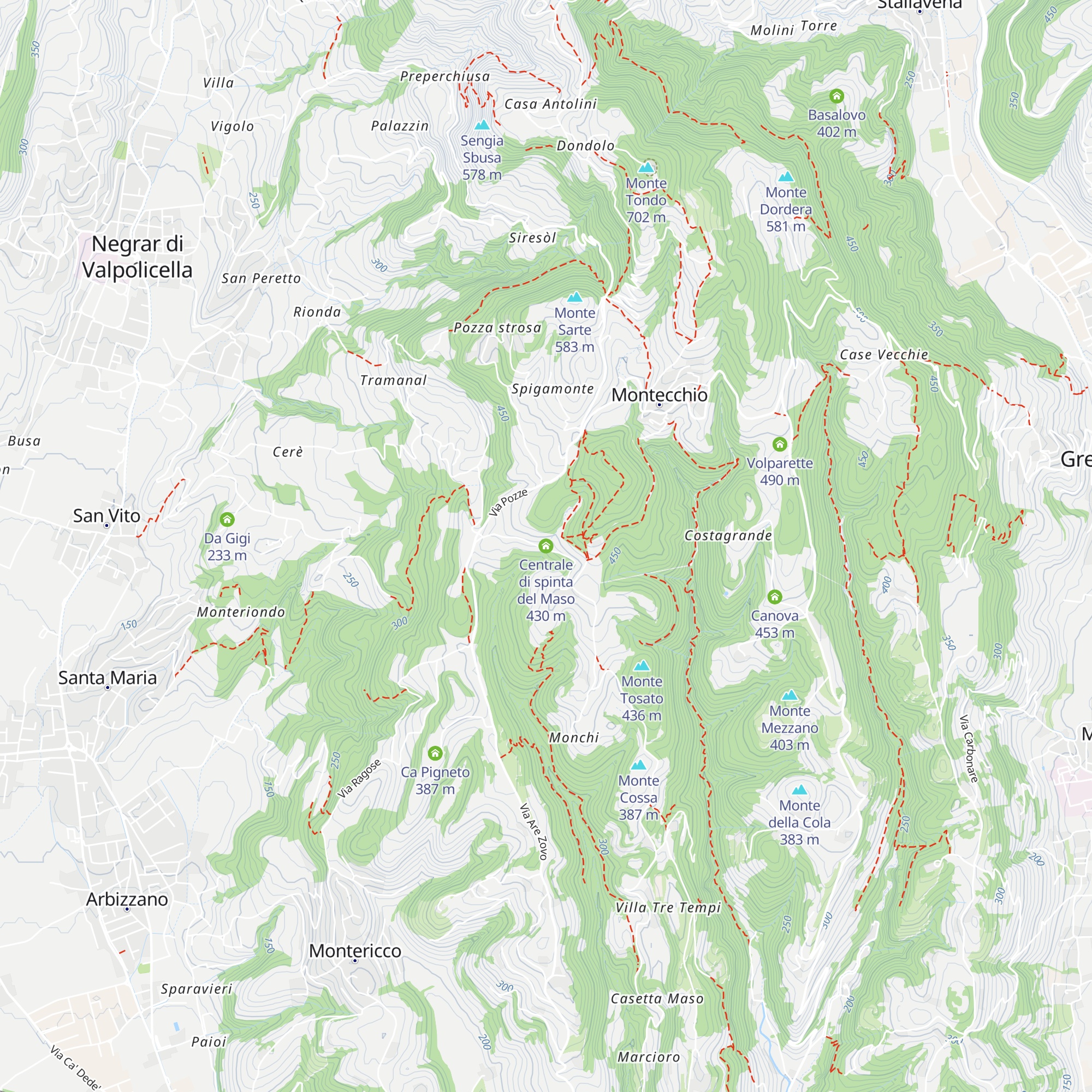 Centrale di spinta del Maso map