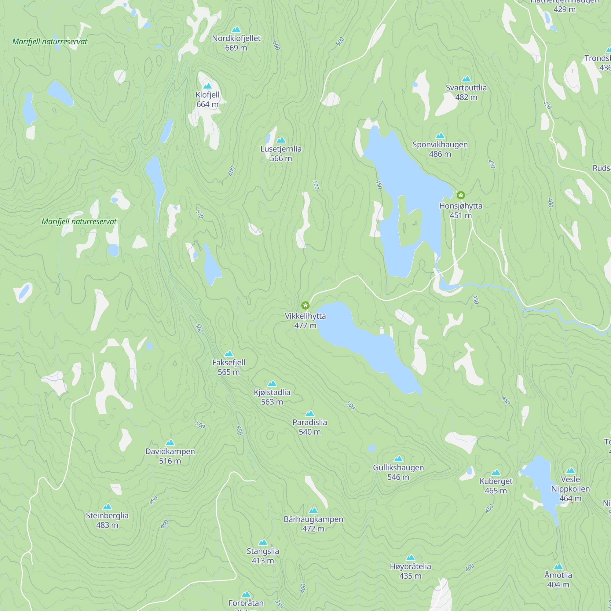 Vikkelihytta map