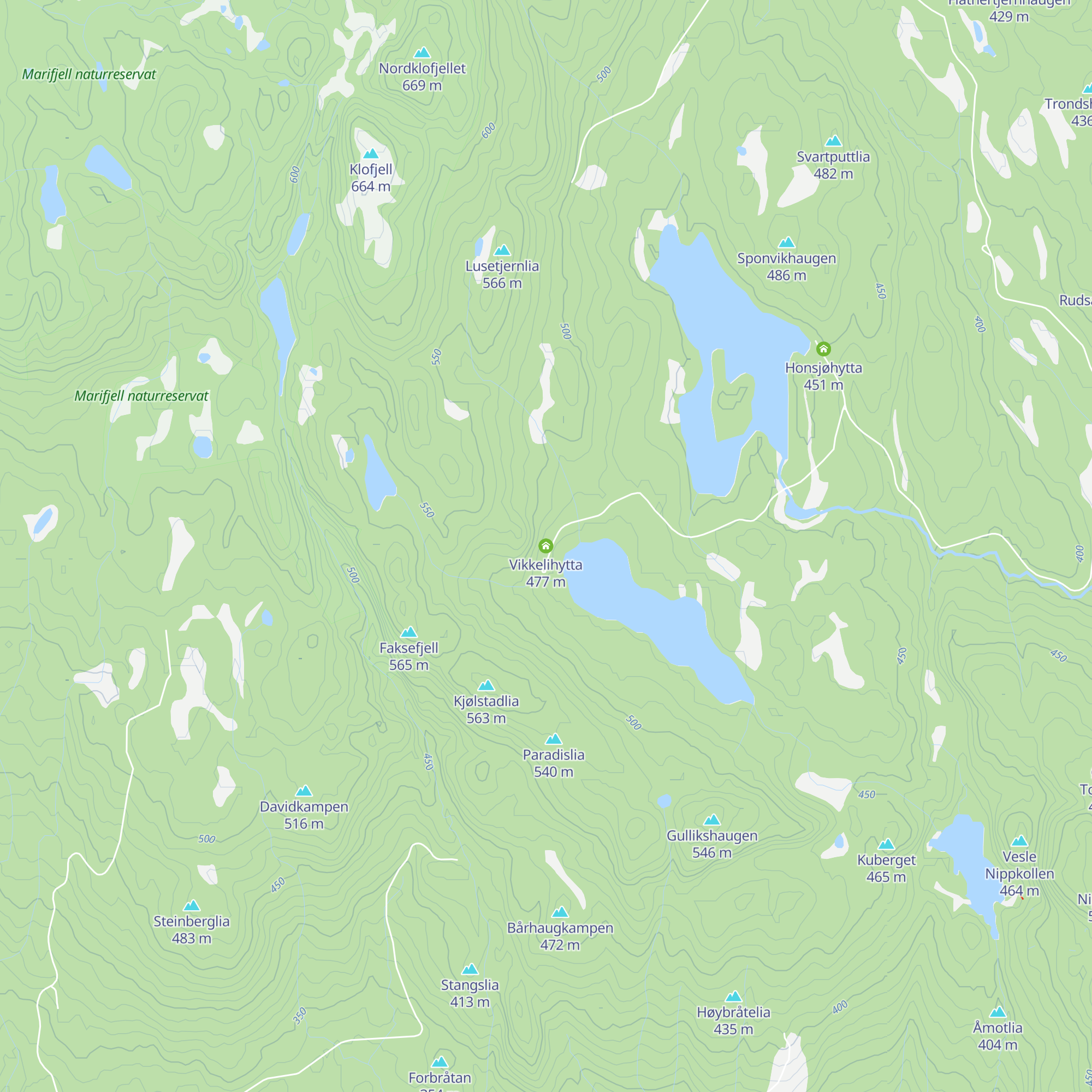 Vikkelihytta map