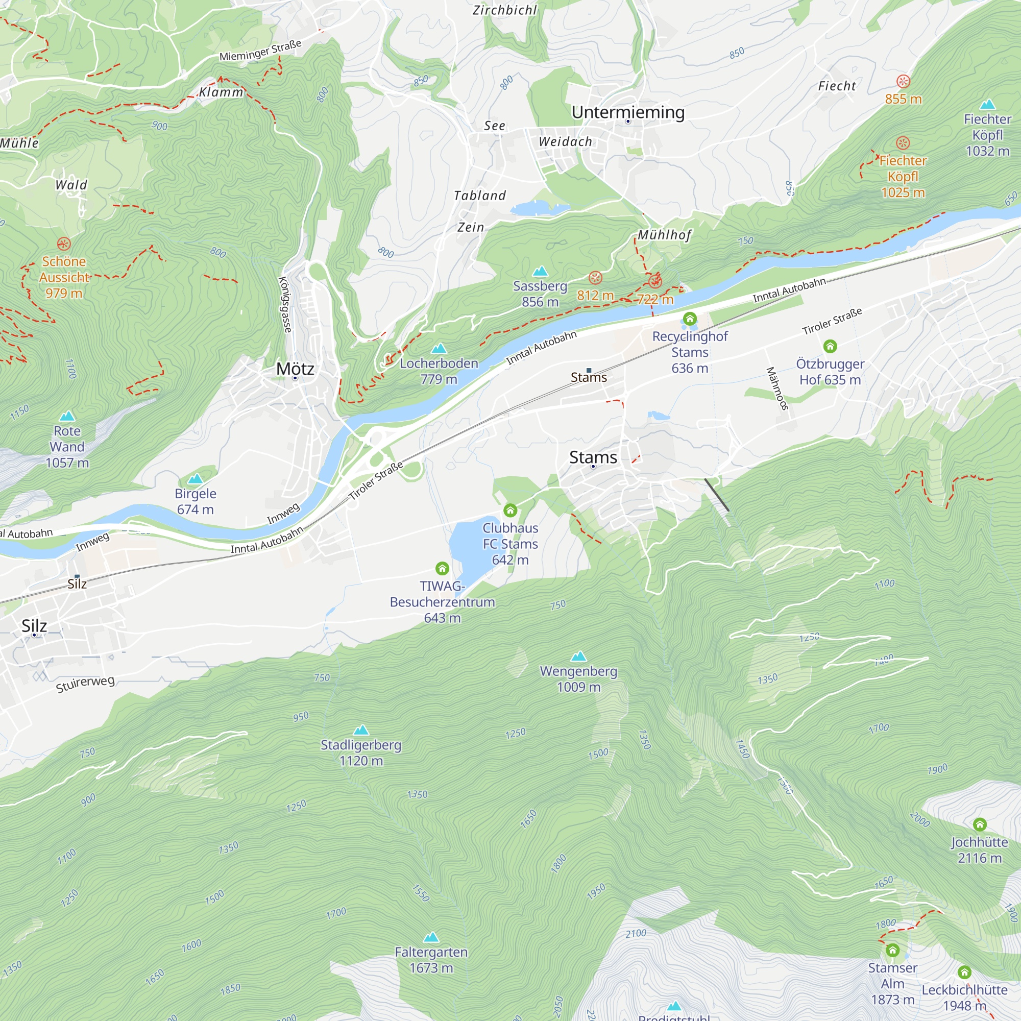 Clubhaus FC Stams map