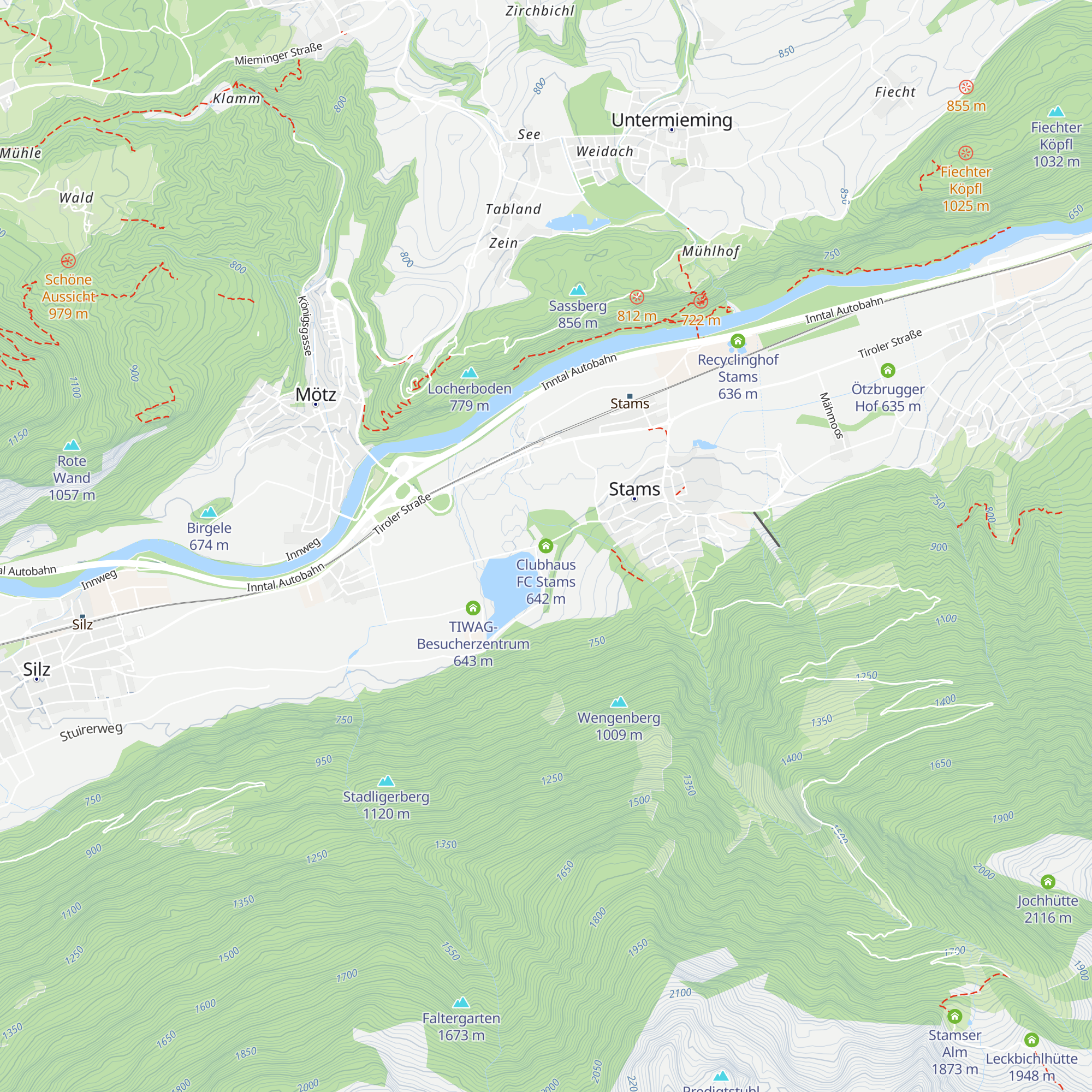 Clubhaus FC Stams map