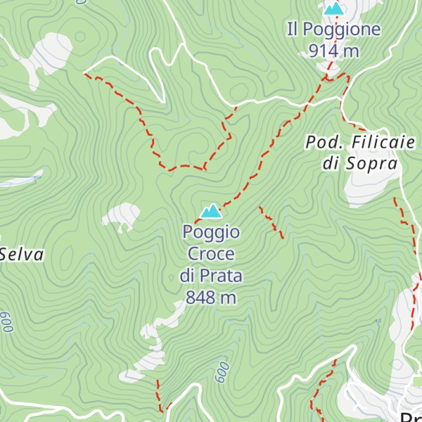 Map of Poggio Croce di Prata