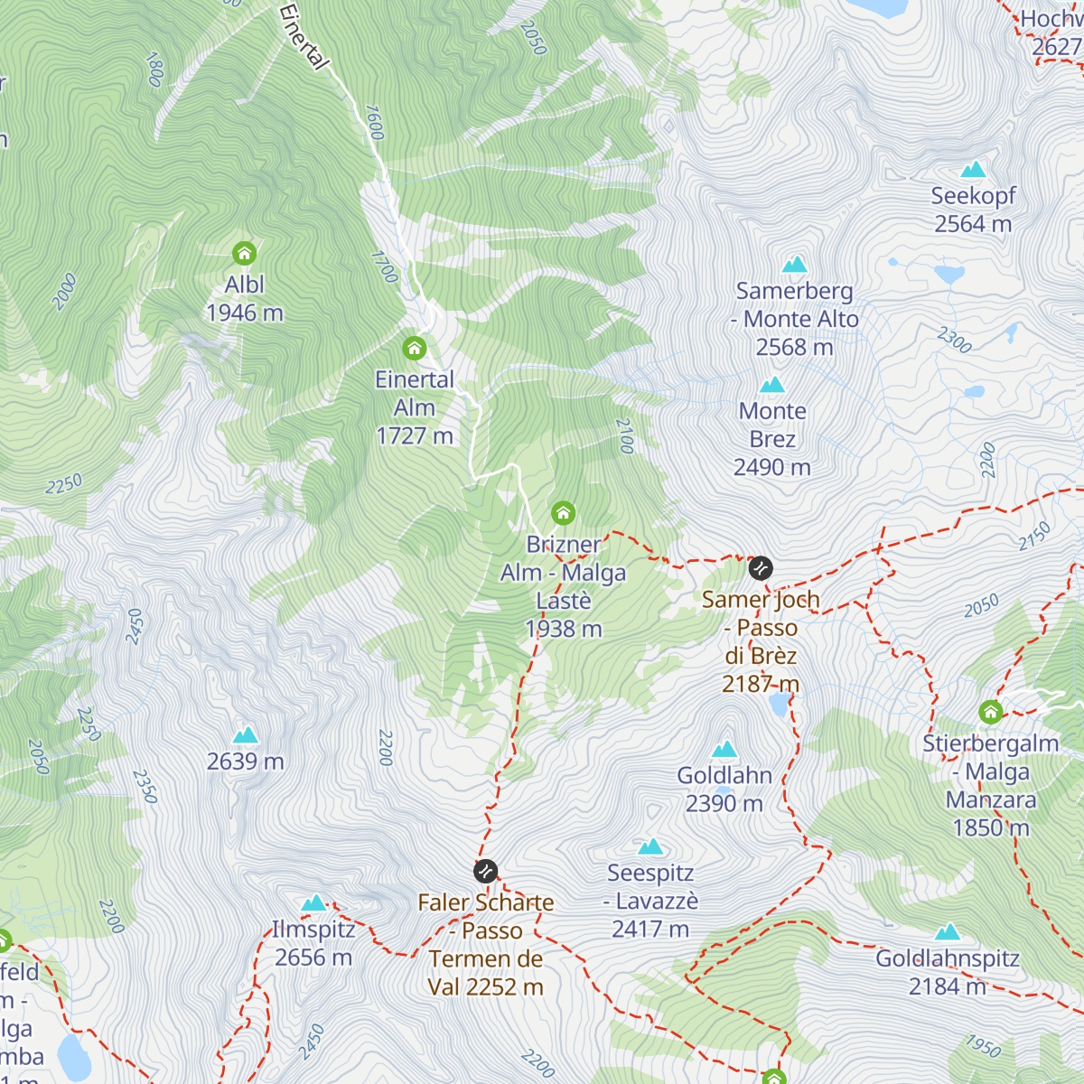 Maritscherberg Alm - Malga Monte Alto map