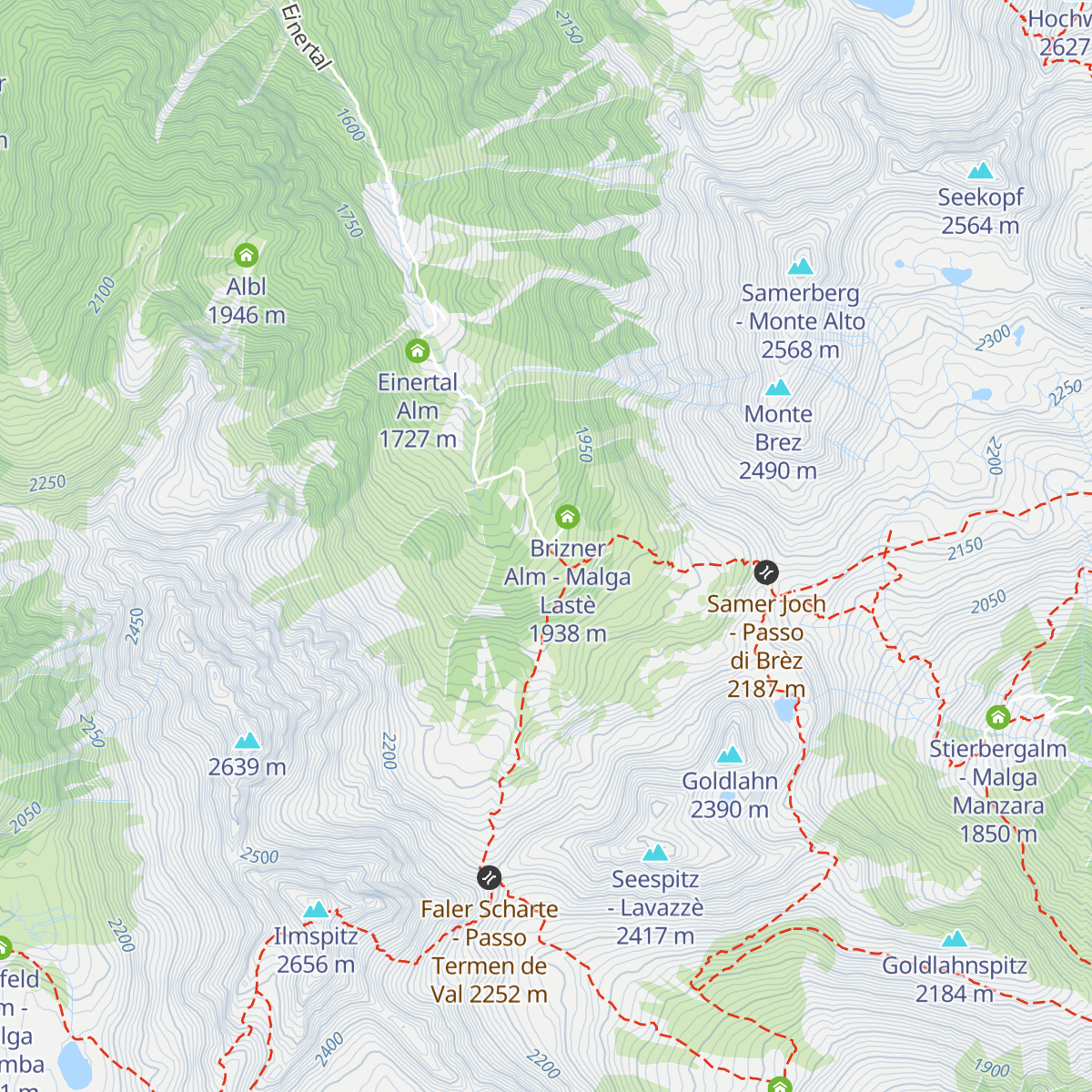 Maritscherberg Alm - Malga Monte Alto map