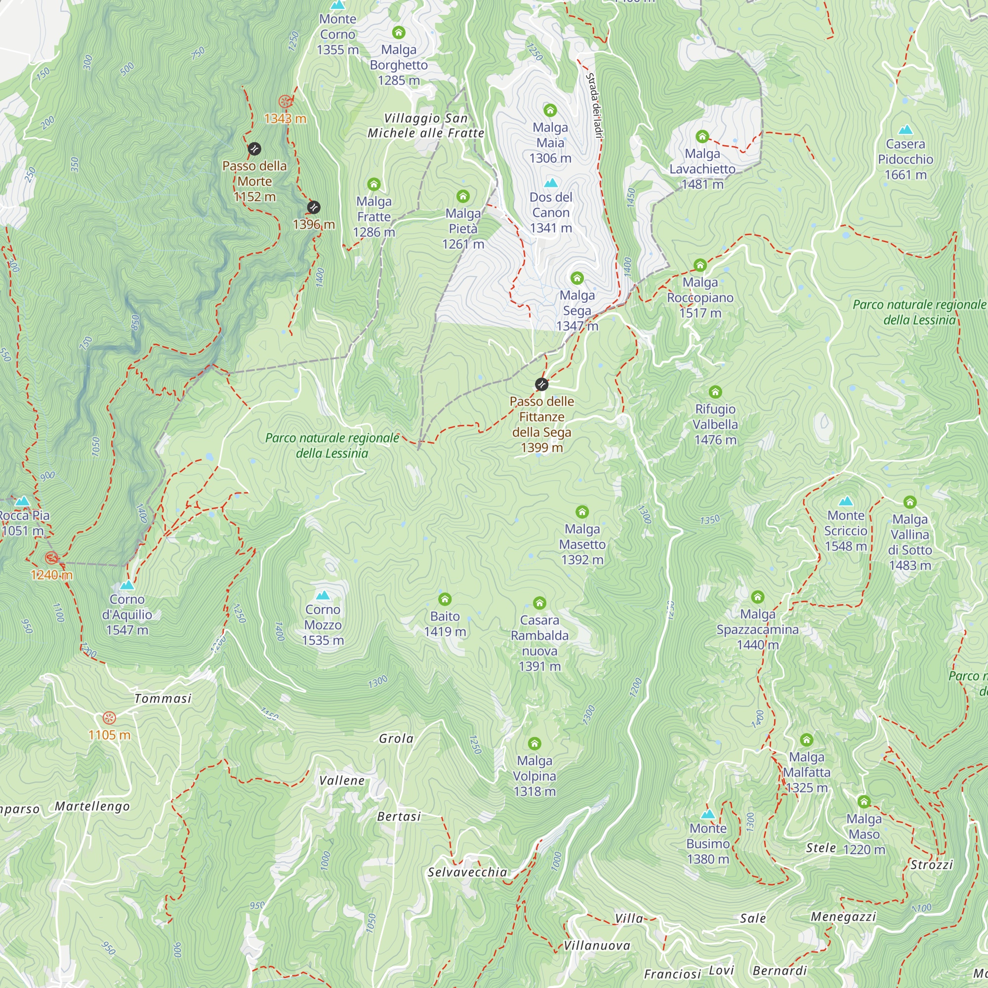 Malga Braetta map